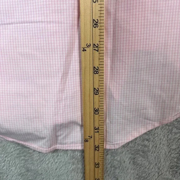 Ralph Lauren Button Down Shirt Mens Medium Pink Gingham Blake Long Sleeve Career - Picture 7 of 9